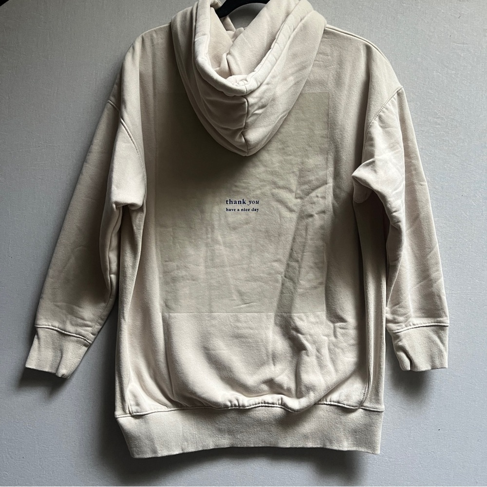 Twik par Simons Cream Graphic Organic Cotton Hoodie Women's XS